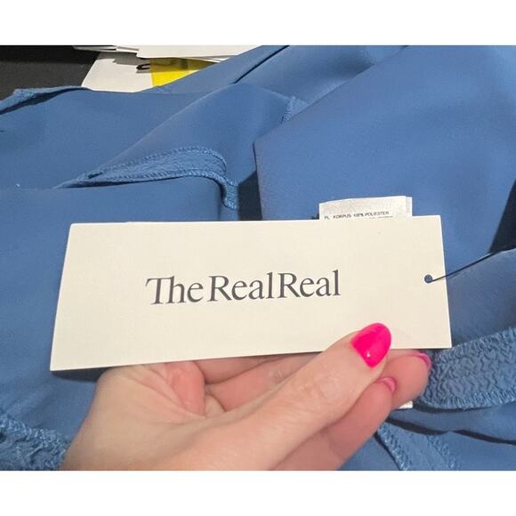 Sandro Sheath Dress Blue Ruffle One Shoulder Size 3 (U.S. Size 6/8) MSRP $295 - Picture 6 of 7